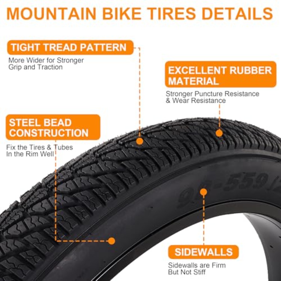 2-Pack 26x4.0 Fat Bike Tire, 2 - Mountain Biking Tube ulasan dan harga