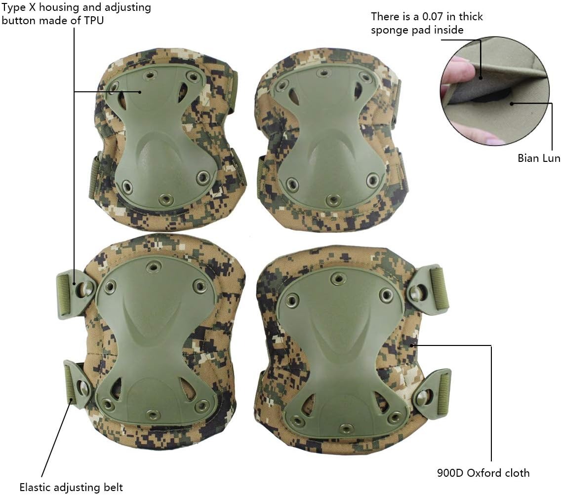 SSUNTAK Camo Tactical Knee Elb - Mountain Biking Elbow Pads ulasan dan harga