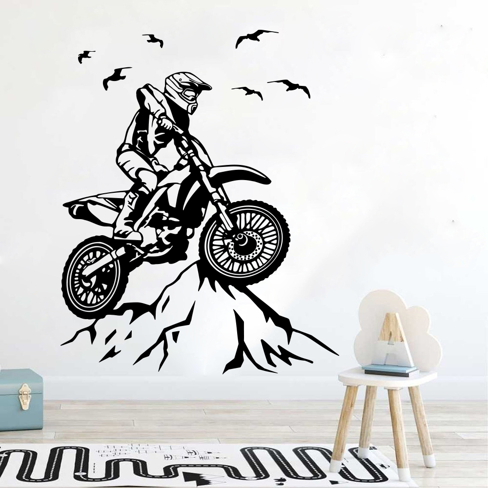 Dirt Bike Mountain Wall Sticke - Mountain Biking Europe ulasan dan harga